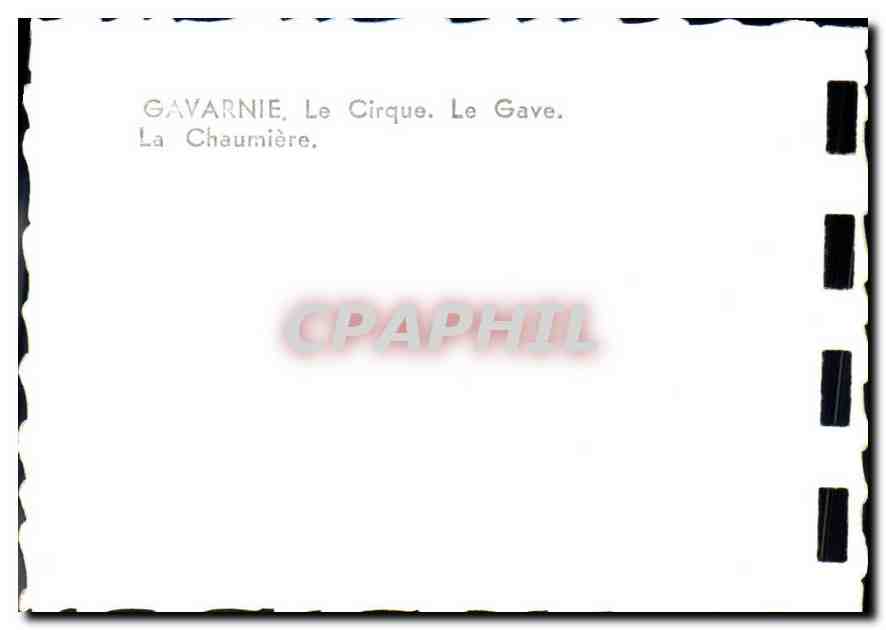 CPA Gavarnie Le Cirque Le Gave La Chaumiere  — Verso