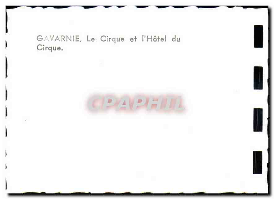 CPA Gavarnie Le Cirque et l'Hotel du Cirque  — Verso
