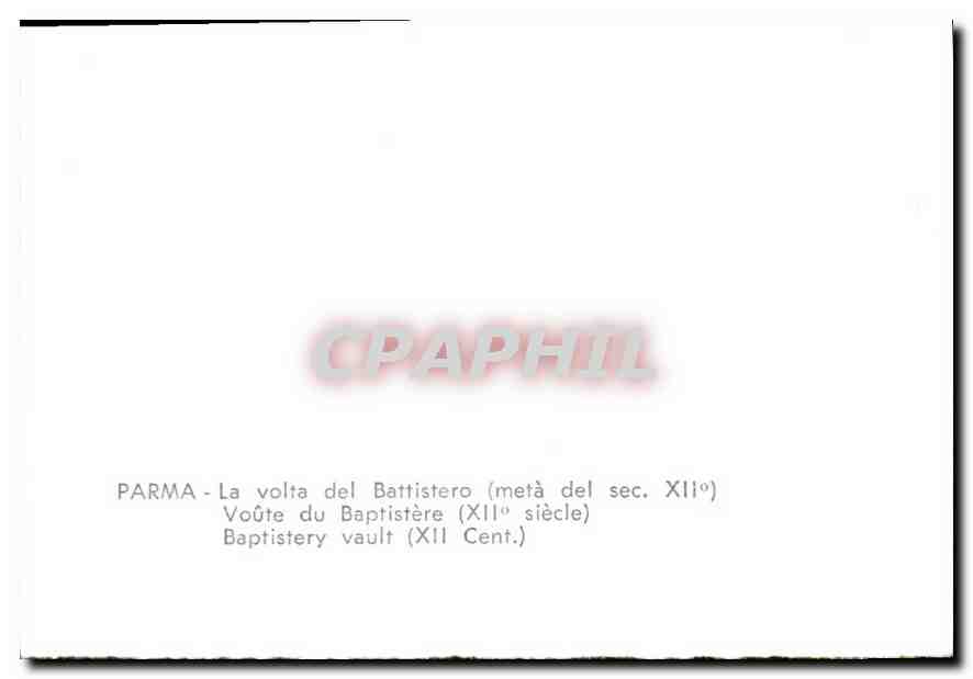 CPA Parma Voute du Baptistere  — Rückseite