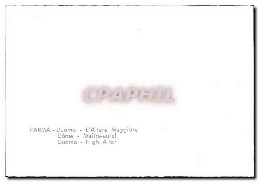 CPA Parma Maitre autel  — Rückseite