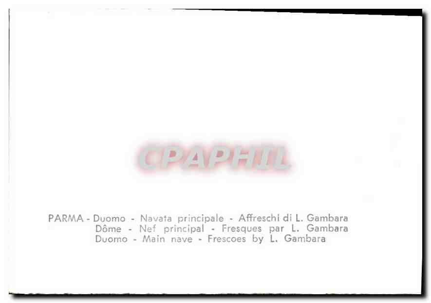 CPM Parma Nef principal Fresques par L Gambara  — Rückseite