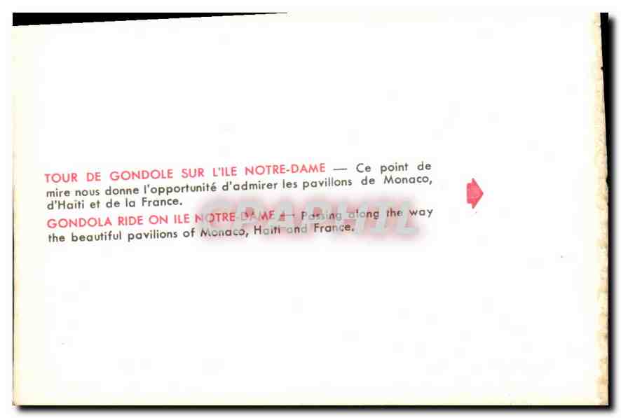 CPM Tour de Gondole sur L'Ile Notre Dame Ce point de mire nous donne l'opportunite d'admirer les pav — Rückseite