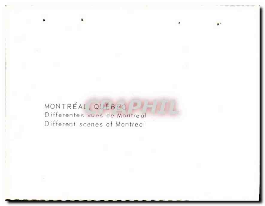 CPM Montreal Quebec Differentes vues de Montreal  — Back