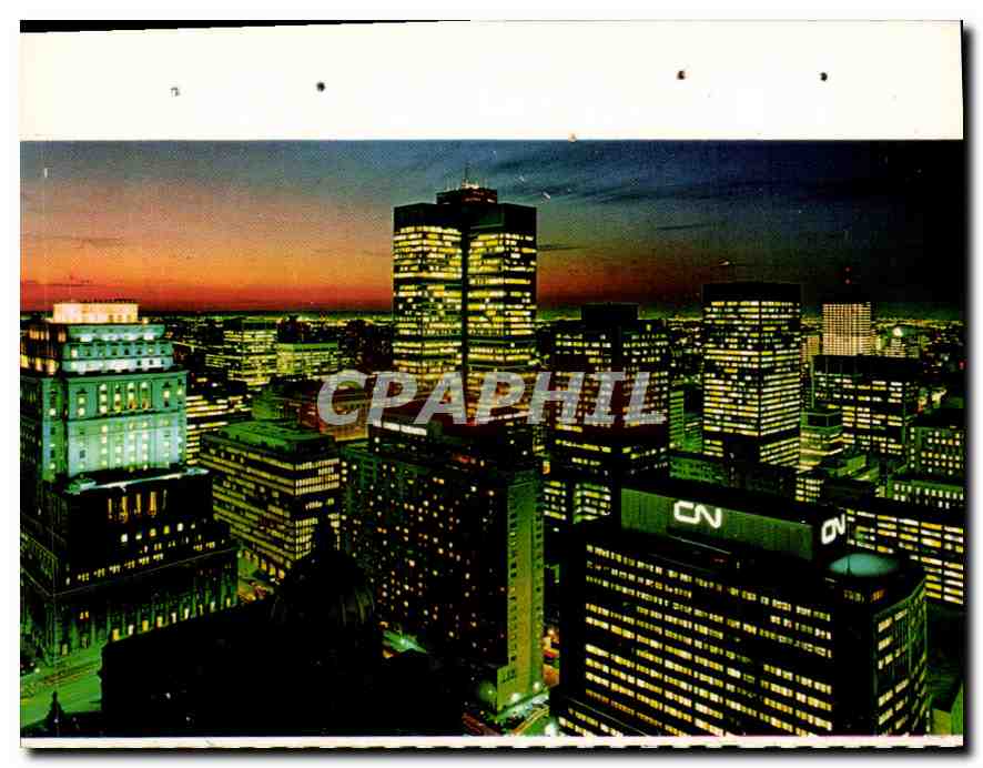 CPM Montreal Quebec Vue panoramique du centre ville 