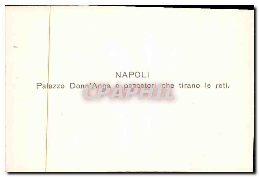 CPM Napoli Palazzo Donn'Anna e pescatori che tirano le reti  — Rückseite
