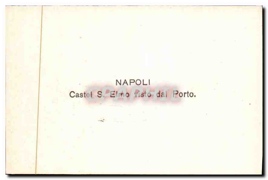 CPM Napoli Castel S Elmo visto dal Porto  — Rückseite