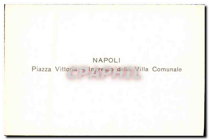 CPM Napoli Piazza Vittoria Ingresso della Villa Comunale  — Rückseite