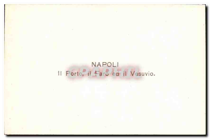 CPM Napoli II Porto il faro ed il Vesuvio  — Rückseite