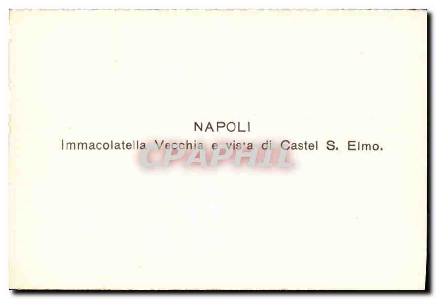 CPM Napoli Immacolatella Vecchia e vista di Castel S Elmo  — Rückseite