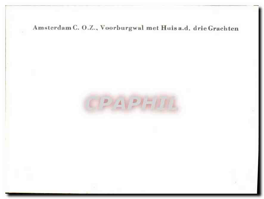 CPM Amsterdam Voorburgwal met Huisa s srie Grachten  — Rückseite