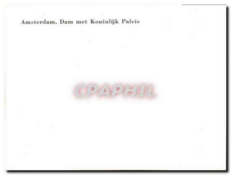 CPM Amsterdam Dam met Koninlijk Paleis  — Rückseite