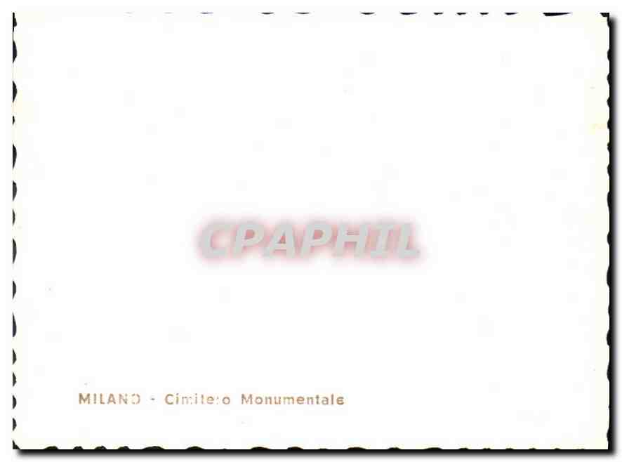 CPM Milano Cimitero Monumentale  — Rückseite