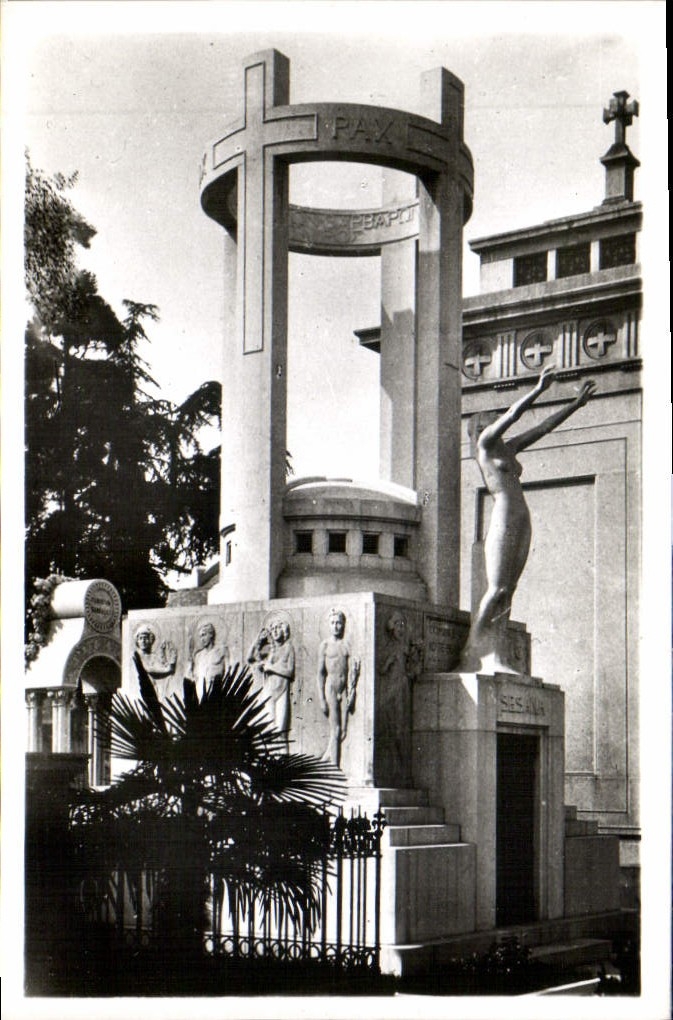 CPM Milano Cimitero Monumentale Monument famille Sesana 