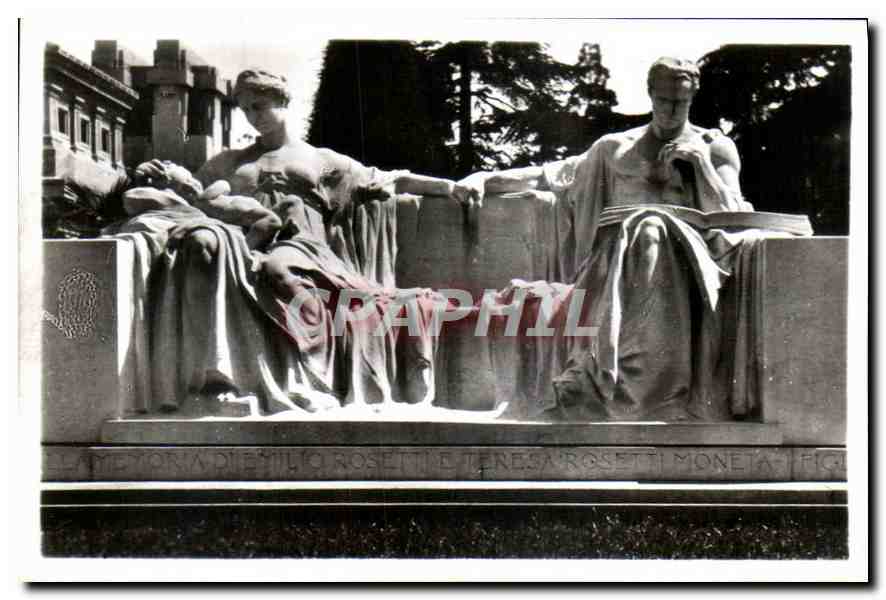 CPM Milano Cimitero Monumentale monument famille Rosetti 