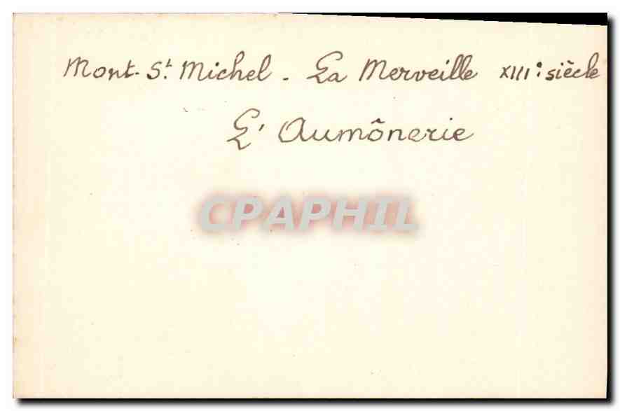 Mont-Saint-Michel — La Merveille — Église d'Aumônerie — XIIIe siècle — Verso