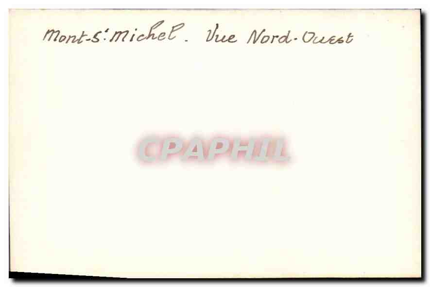 CPM Mont St Michel vue Nord Ouest  — Verso