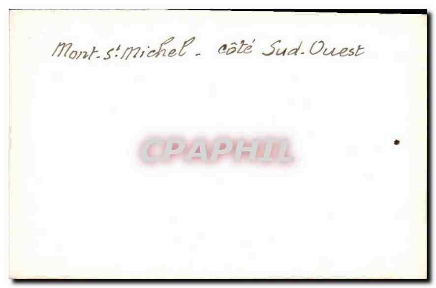 CPM Mont St Michel cote Sud Ouest  — Verso