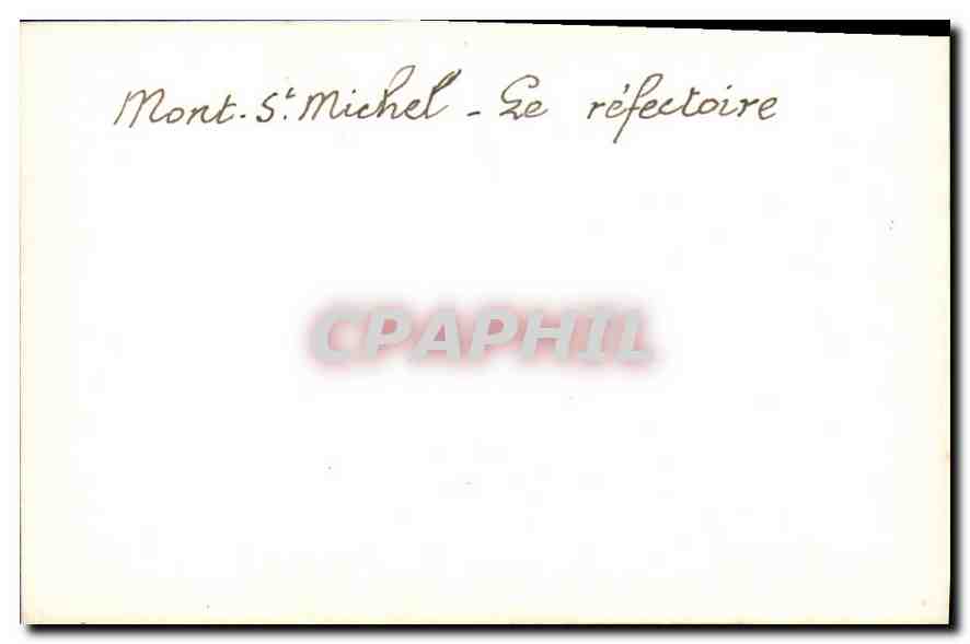 CPM Mont St Michel le refectoire  — Verso