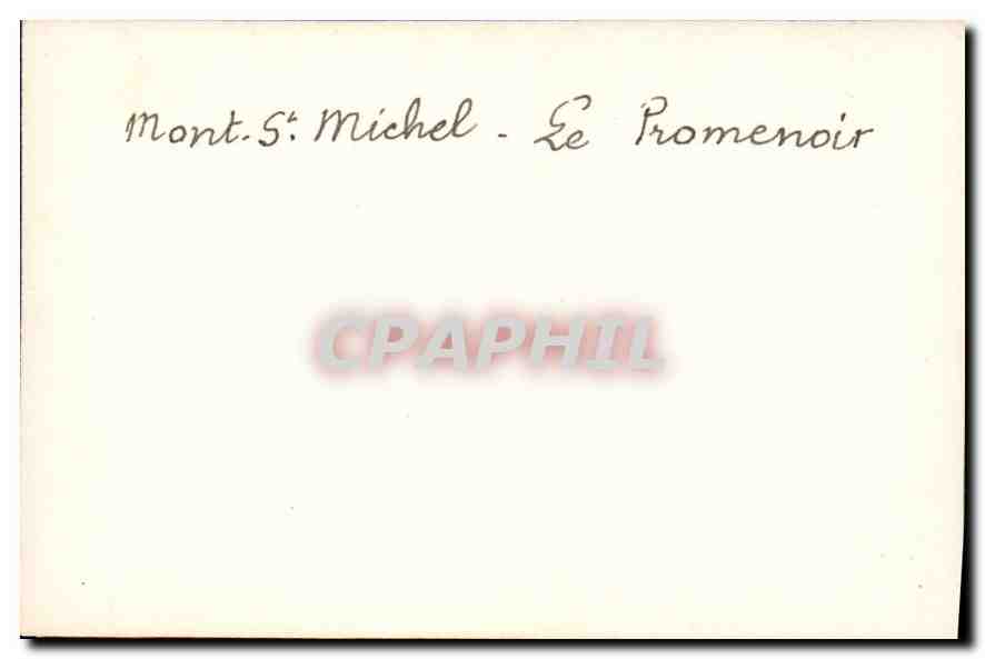 CPM Mont St Michel le Promenoir  — Verso