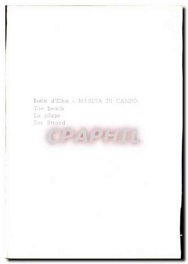 CPM Marina di Campo la Spiaggia  — Rückseite