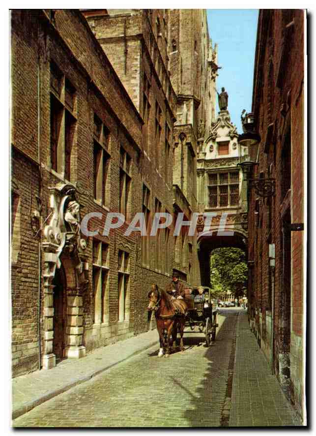 CPM Brugge Rue de l'Ane Aveugle avec le Pont des Soupirs 