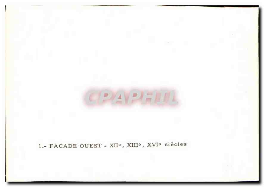 CPM Chartres  La Facade Ouest XII XIII XVI siecle  — Rückseite
