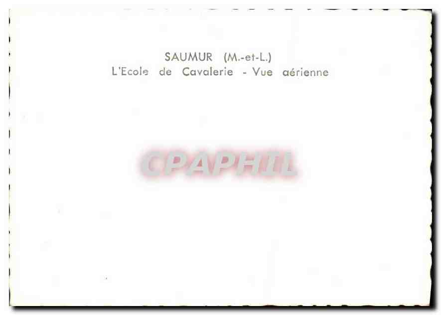 CPM Saumur M et L l'ecole de Calvaire vue aerienne  — Back