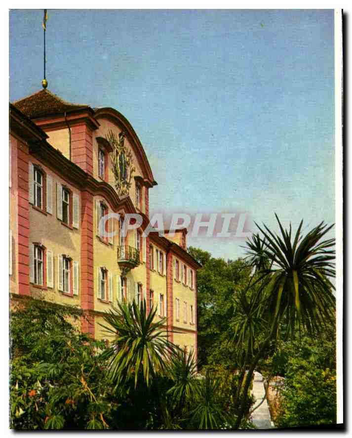 CPA Insel Mainau im Bodensee Die Seefront des um 1739 46 erbauten Barock Schlosses des Deutschen Rit