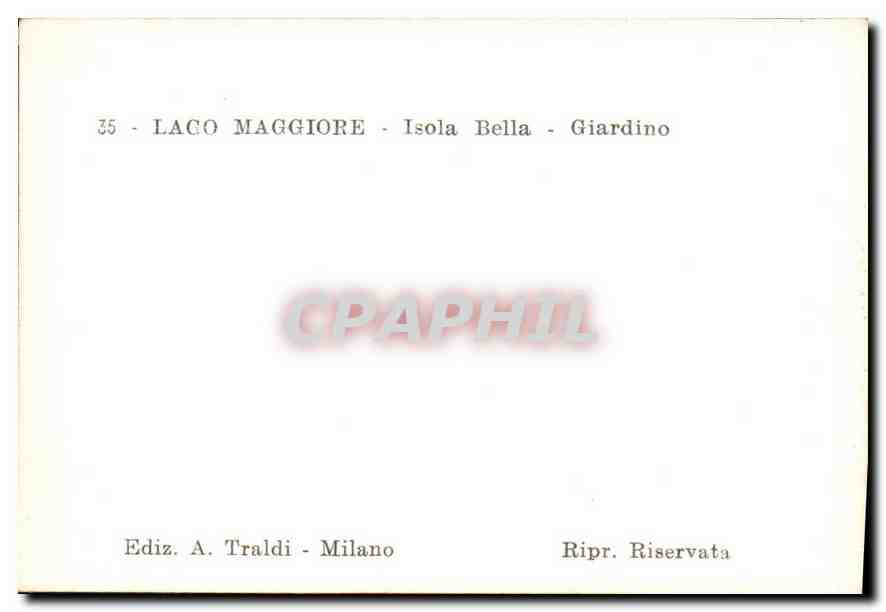 CPM Lago Maggiore Isola Bella Giardino  — Rückseite