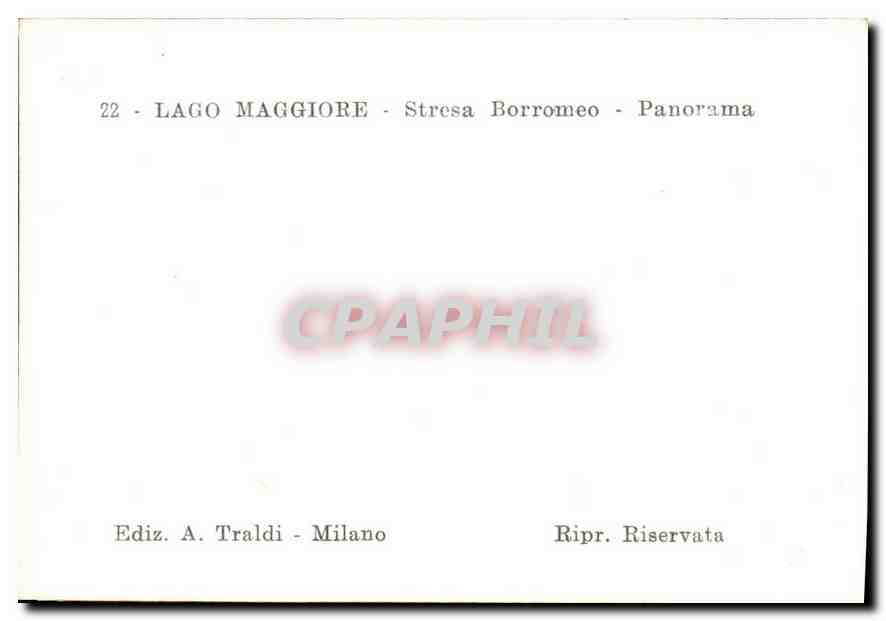 CPM Lago Maggiore Stresa Borromeo Panorama  — Rückseite
