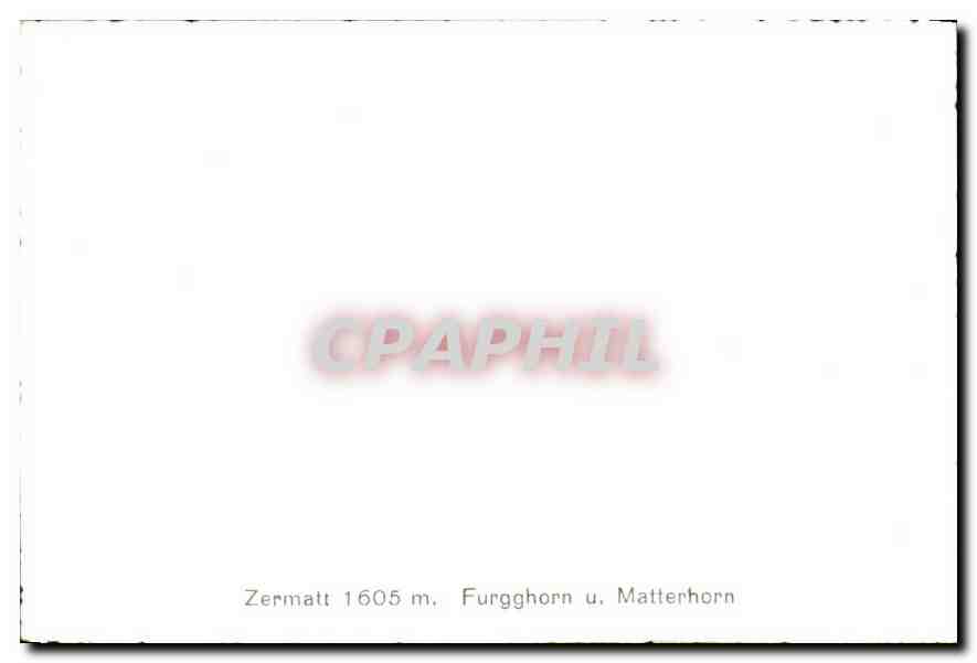 CPM Zermatt Furgghorn u Matterhorn  — Rückseite