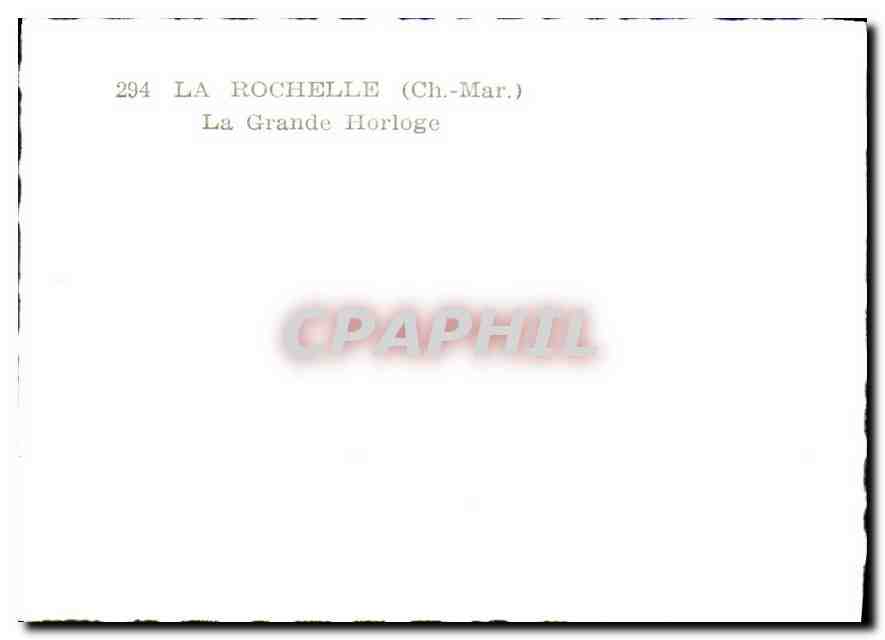 CPM La Rochelle CH Mar la grande Horloge  — Rückseite