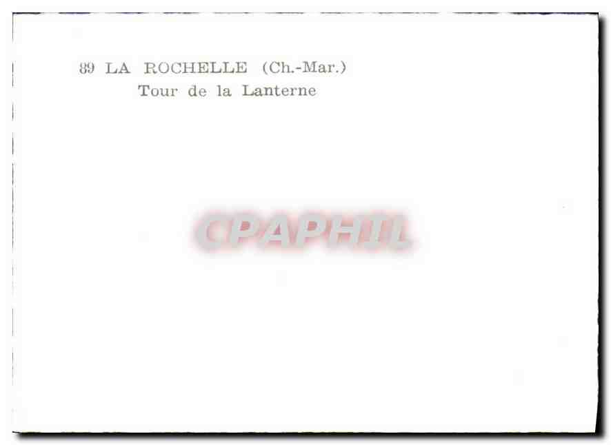 CPM La Rochelle CH Mar Tour de la Lanterne  — Verso