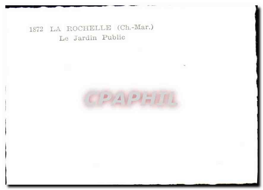 CPM La Rochelle CH Mar le Jardin Public  — Verso