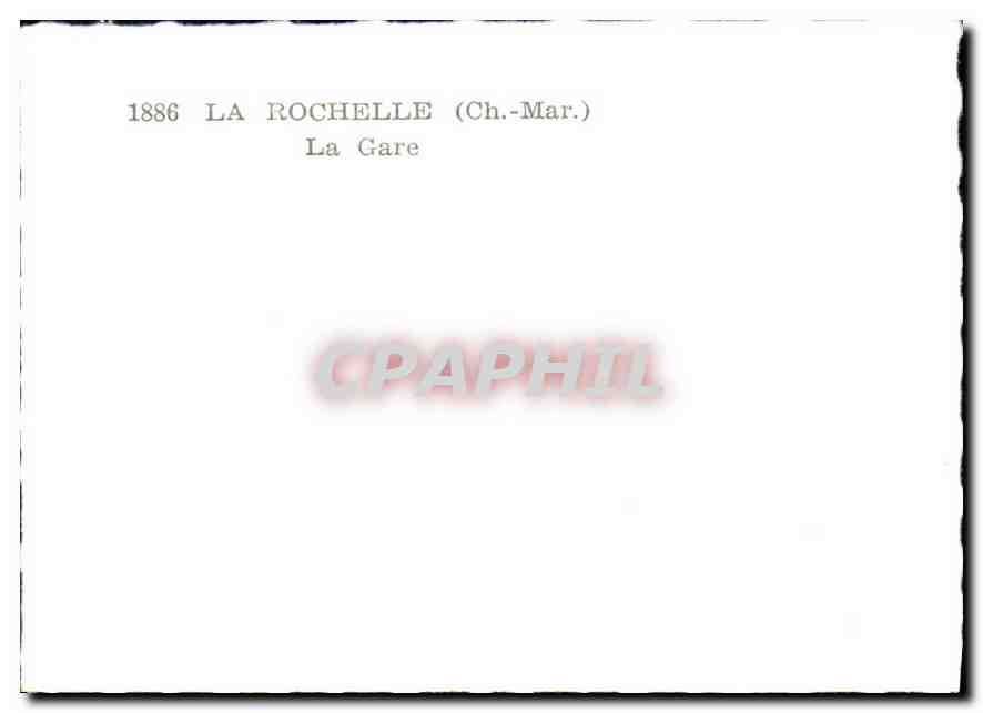 CPM La Rochelle CH Mar la Gare  — Verso