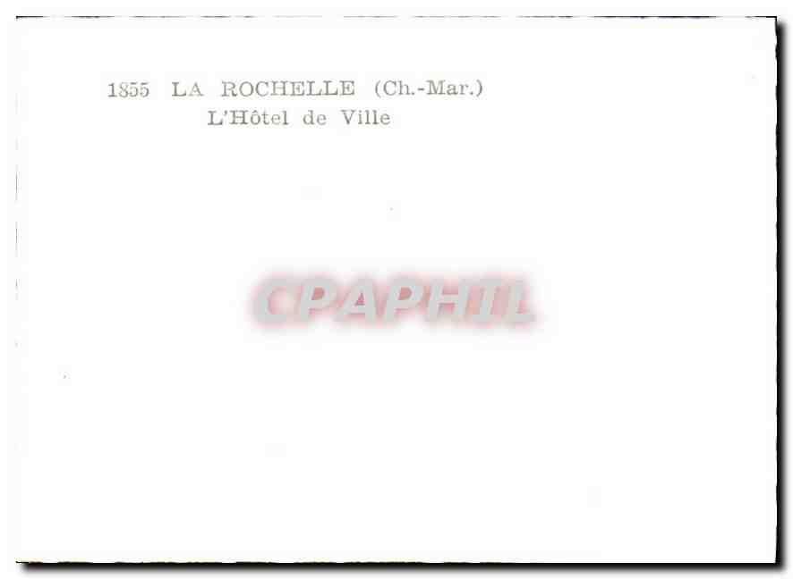 CPM La Rochelle CH Mar l'Hotel de Ville  — Rückseite