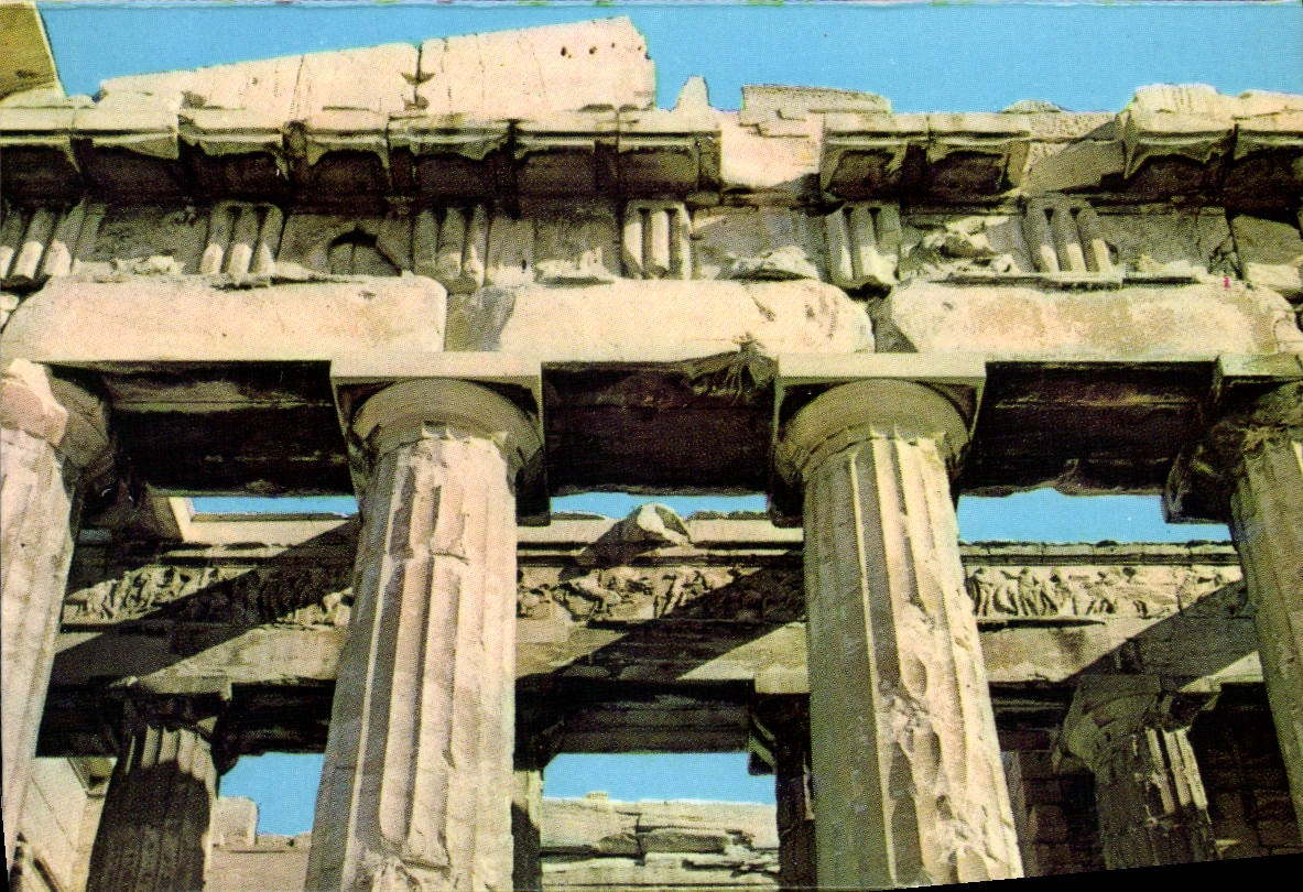 CPM Athenes Acropole vue frontale du Parthenon 