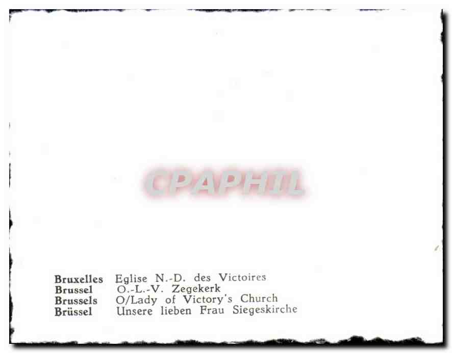CPM Bruxelles Eglise N D des Victoires  — Rückseite