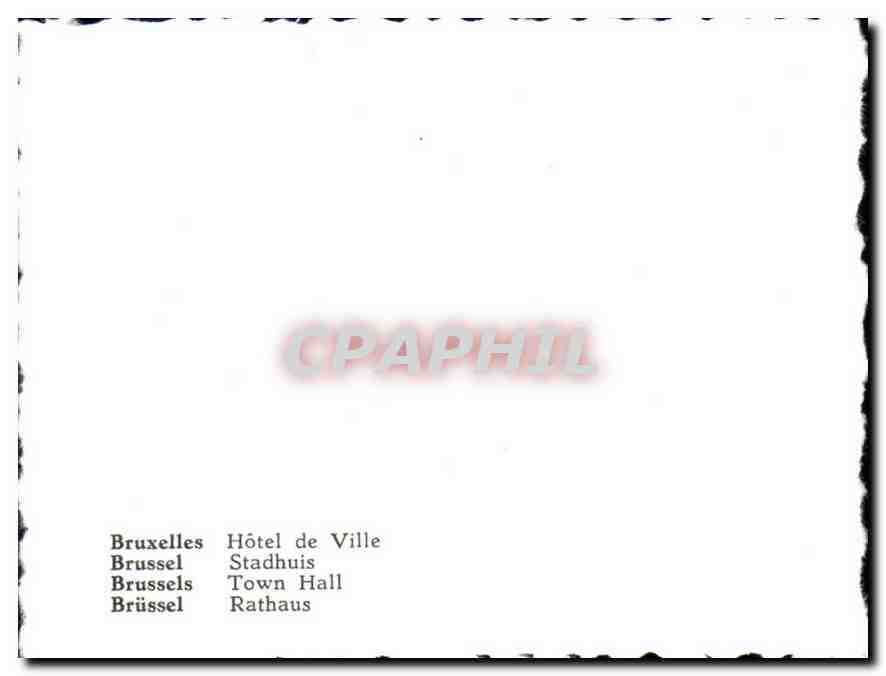 CPM Bruxelles Hotel de Ville  — Rückseite