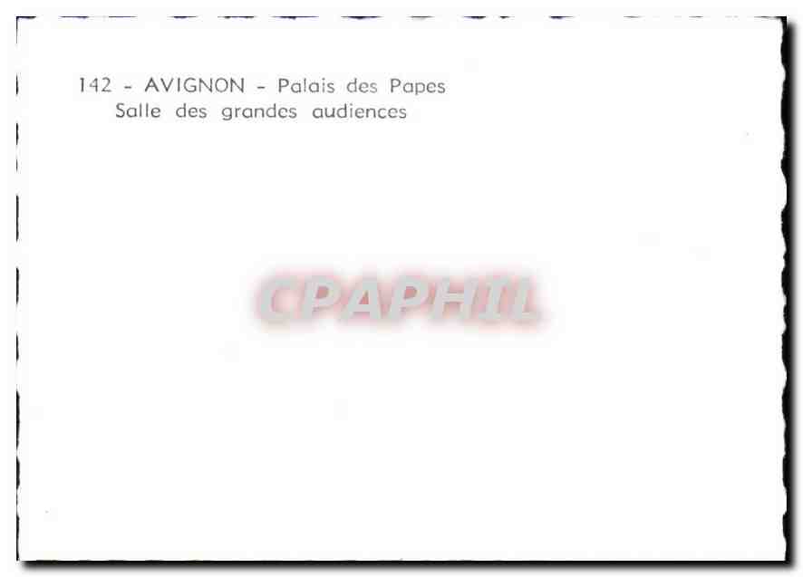 Avignon — Palais des Papes — Salle des grandes audiences — CPAPHIL n°142 — Verso