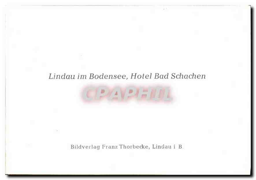 CPM Landau im Bodensee Hotel Bad Schachen  — Rückseite
