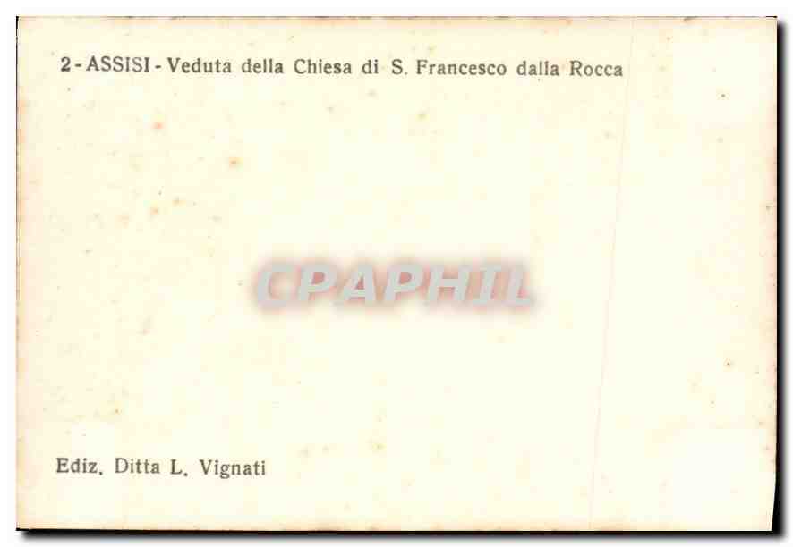 CPM Assisi Veduta della Chiesa di S Francesco dalla Rocca  — Rückseite