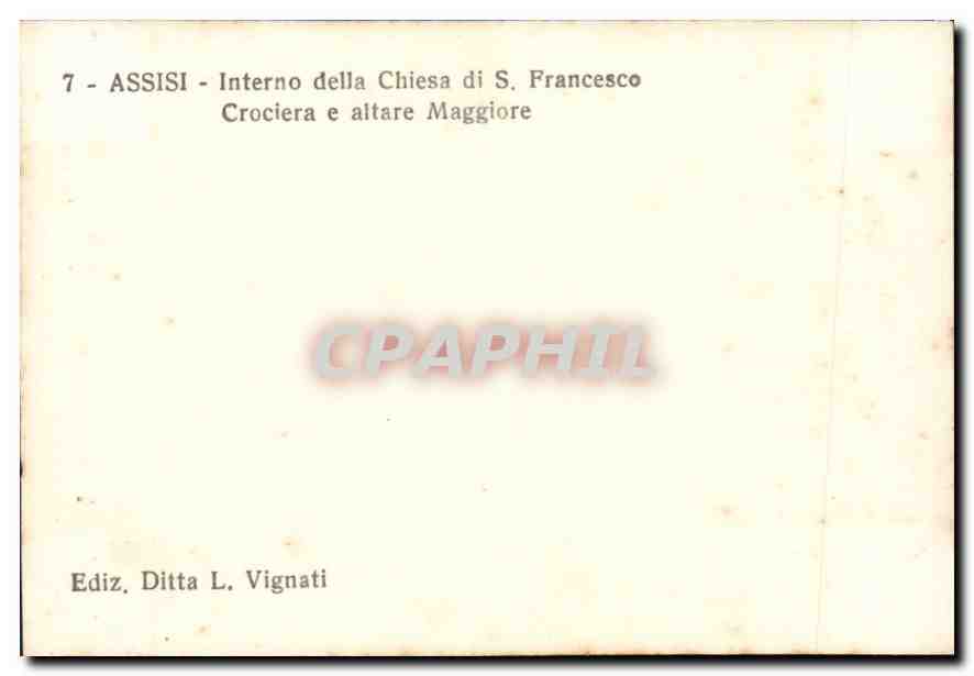 CPM Assisi Interno della Chiesa di S FRancesco  — Rückseite
