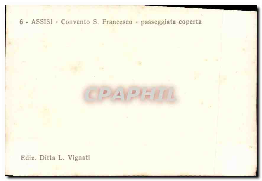 CPM Assisi Convento S Francesco passeggiata coperta  — Rückseite