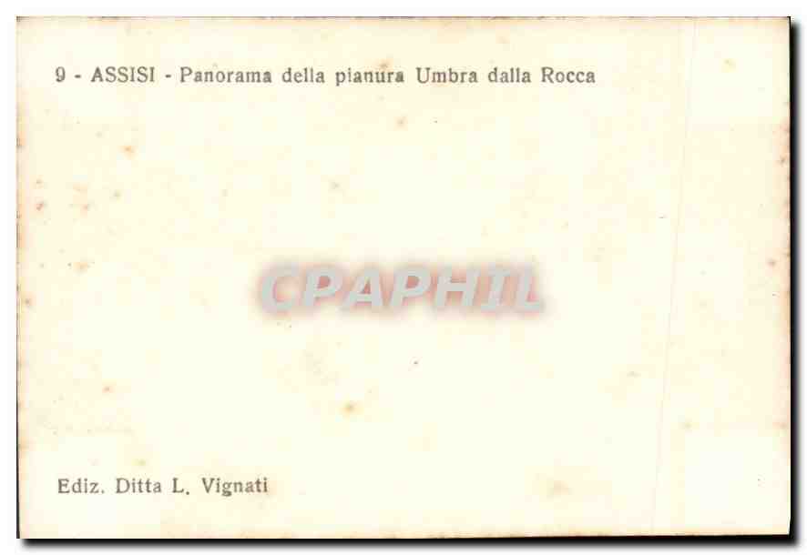 CPM Assisi Panorama della planura umbra dalla Rocca  — Rückseite