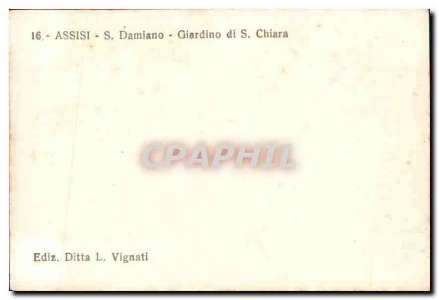 CPM Assisi S Damiano Giardino di S Chiara  — Rückseite