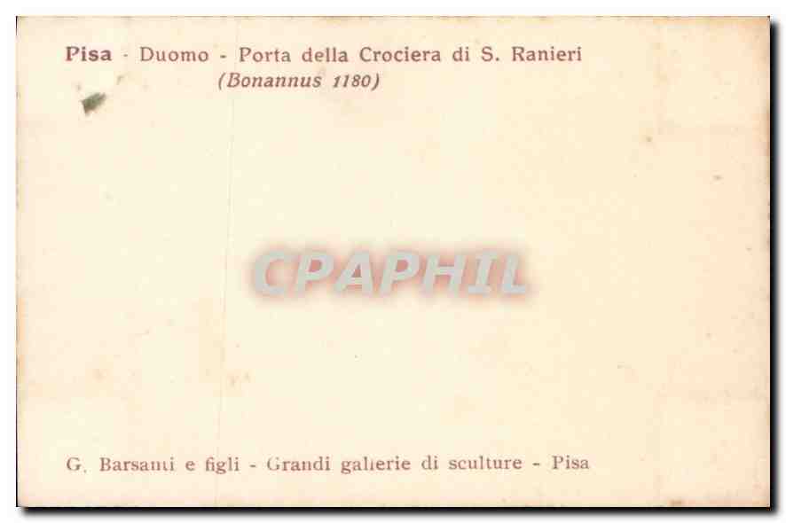 CPM Pisa Duomo porta delle Crociera di S Ranieri  — Rückseite