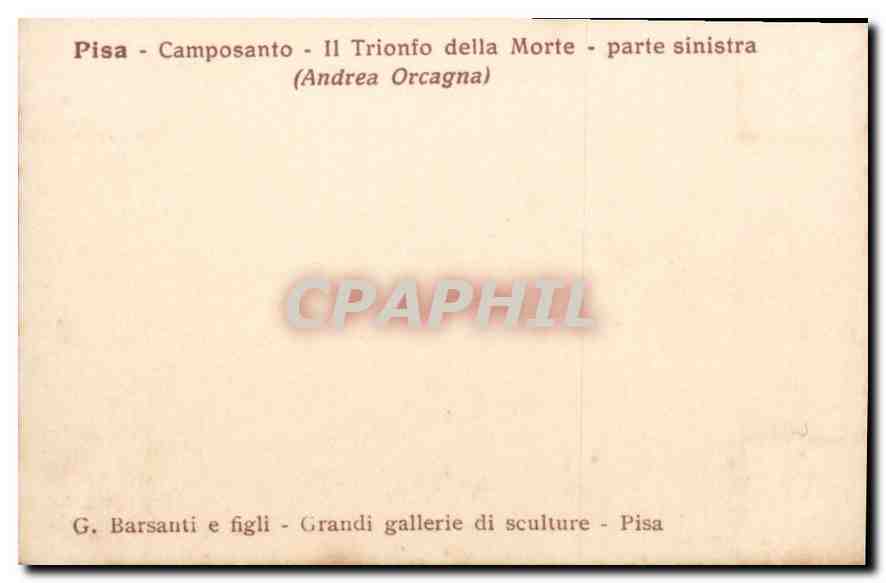 CPM Pisa Camposanto II Trionfo della Morte parte sinistra  — Rückseite