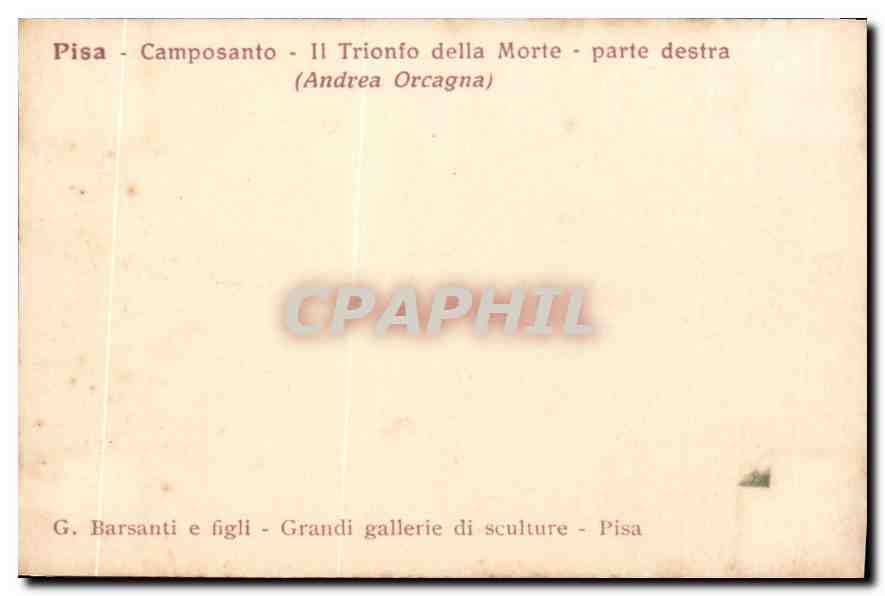 CPM Pisa Camposanto II Trionfo della Morte parte destra  — Rückseite