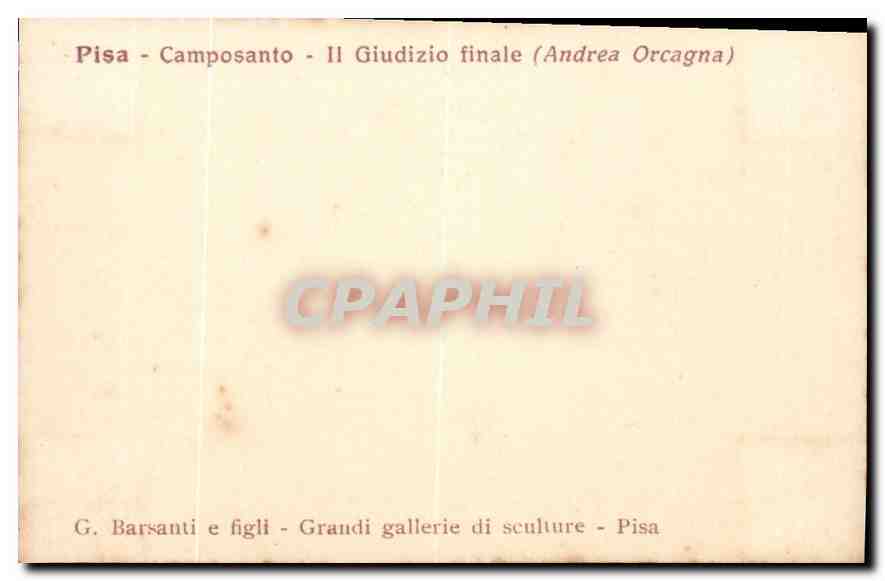CPM Pisa Camposanto II Guidizio finale  — Rückseite